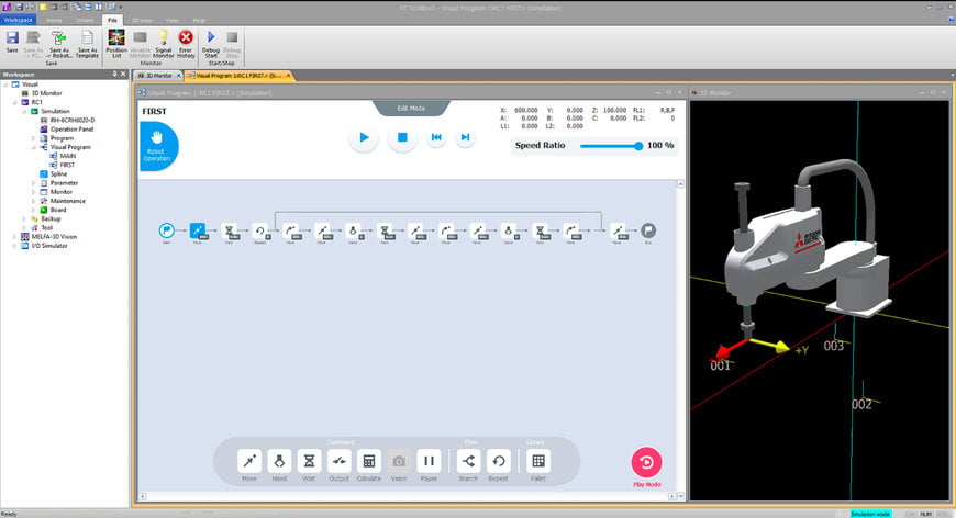 MITSUBISHI Latest software update makes programming industrial robots easy